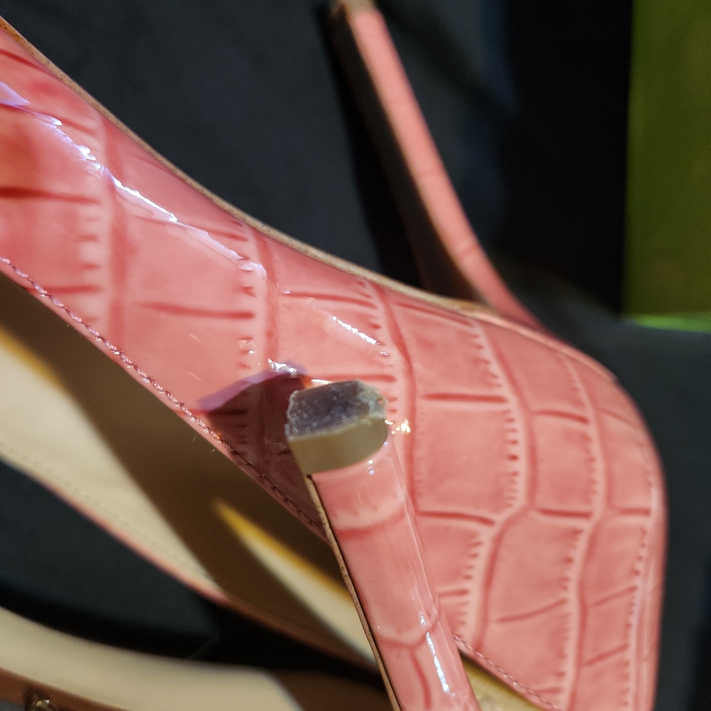 Sam Edelman Croc-Embossed Point Pump- Raspberry, Size 8.5 - Picture 4 of 13